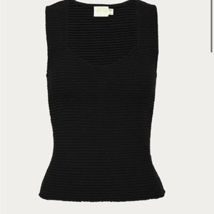 NATION LTD BELLA SMOCKED TANK BLK SIZE L